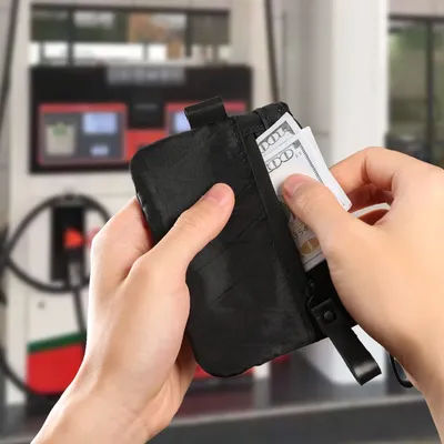 Mini Zipper Travel Pouch Water Repellent Small Pouch Wallet & Card Pouch for Keys, ID Card, Coins & AirPods Case