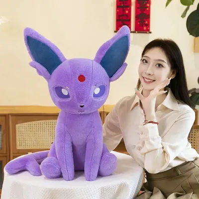 70cm Cartoon Anime Pokémon Eeveelution Eevee Plush Toy Kawaii Large Size Espeon Soft Stuffed Doll Cute Plushies Pillow Kids Gift