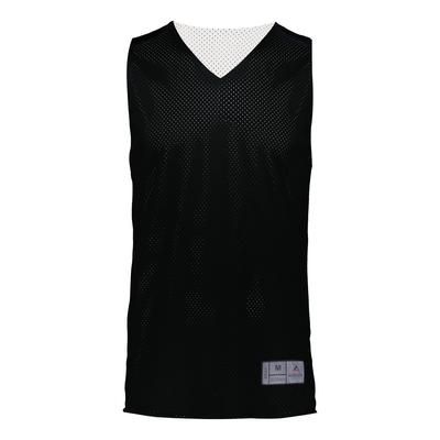 Augusta Sportswear 162 Youth Tricot Mesh Reversible 2.0 Jersey in Black/White size 2XS | Polyester