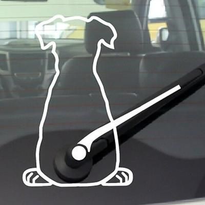 cartone animato carino cane posteriore vetro posteriore adesivo auto adesivo