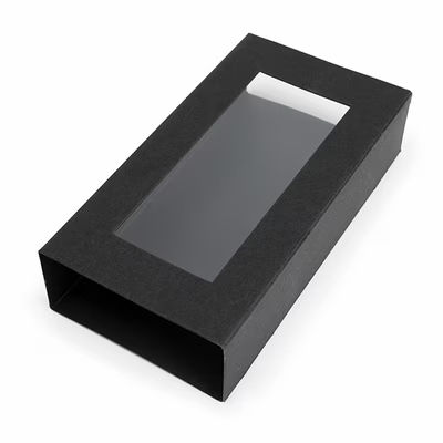 Black Kraft Slip Cover for Candy Tackle Boxes 2 3/16" x 1" x 4 1/8" 25 Pack KR21B