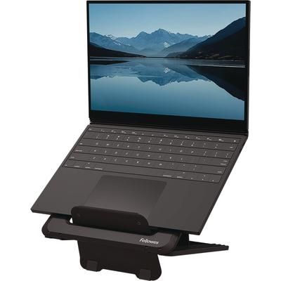 Fellowes(R) Breyta Laptop Stand, 9.25" x 10.55" x 0.55" to 8", Black, Supports Up to 8.8 lbs (FEL100098500)