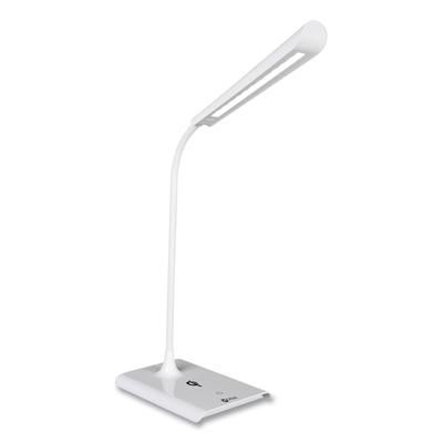 OttLite CS030QISHPR Wellness Series Power Up LED Desk Lamp, 13" to 21" High, White OTTCS030QISHPR