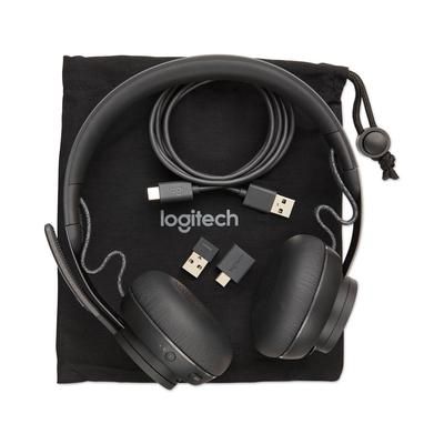 Logitech 981000918 Zone Wireless Plus-UC Binaural Over-the-Head Headset, Black LOG981000918