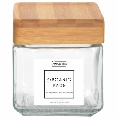 Tampon Tribe Spa Display Jars, Clear, Tempered Glass (TTBPSPA4)