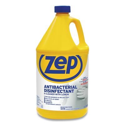 Zep Inc. ZUBAC128CT Antibacterial Disinfectant, Lemon Scent, 1 gal, 4/Carton - Case of 4