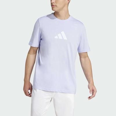 adidas Tennis Graphic Tee 2025 Men's Tennis Apparel Violet Tone