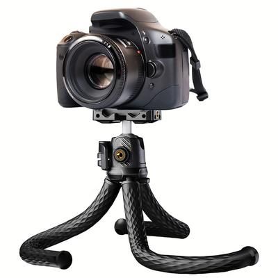 TEMU Flexible Phone Tripod, Tripod, Mini Handheld Camera Tripod, Portable Travel Tripod For Live Video Recording.