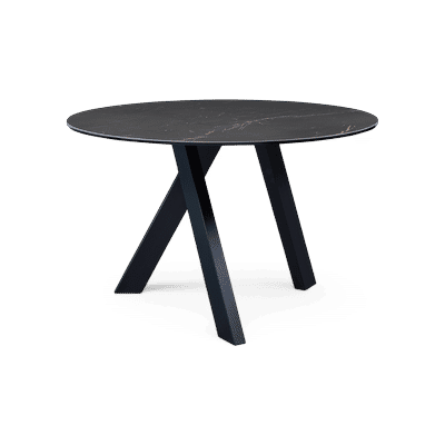 Robbie Round Dining Table Black