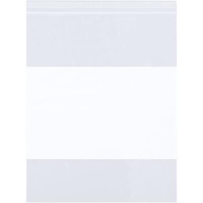 5 x 7" - 6 Mil White Block Reclosable Poly Bags, Case Of 1000 (PB4023)