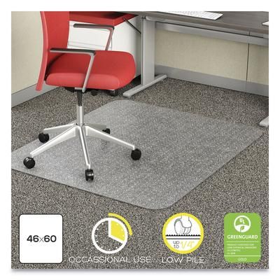 Deflecto CM11442FCOM EconoMat Occasional Use Chair Mat, Low Pile Carpet, Roll, 46 x 60, Rectangle, Clear