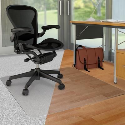 Deflecto CM23442FDUO DouMat Mat, Carpet/Hard Floor, 46" x 60", Clear DEFCM23442FDUO