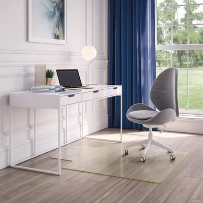 deflecto Oceanmat Hard Floor Chair Mat, 45 x 53, Lipped, Clear (DEFCM2G232OCB)