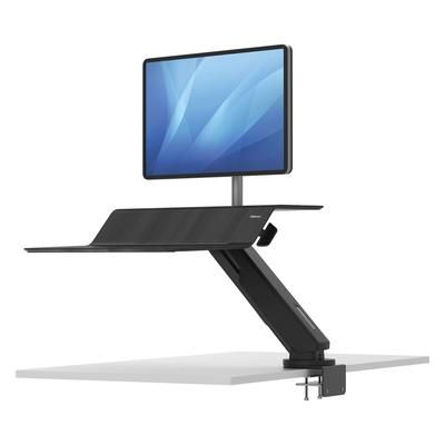 Fellowes 8081501 Lotus RT Sit-Stand Workstation, 48" x 30" x 42.2" to 49.2", Black FEL8081501