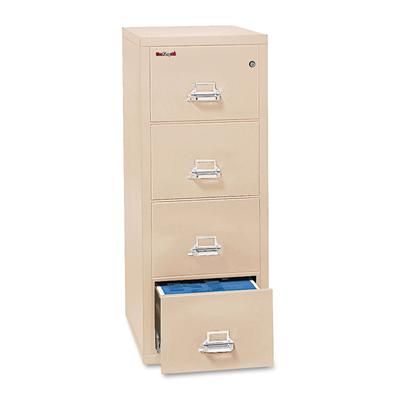 Fireking 42131CPA Four-Drawer Vertical Legal File, 20.81w x 31.56d x 52.75h, UL 350° for Fire, Parchment FIR42131CPA