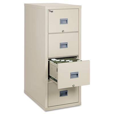 Fireking 4P1831CPA Patriot Insulated Four-Drawer Fire File, 17.75w x 31.63d x 52.75h, Parchment FIR4P1831CPA