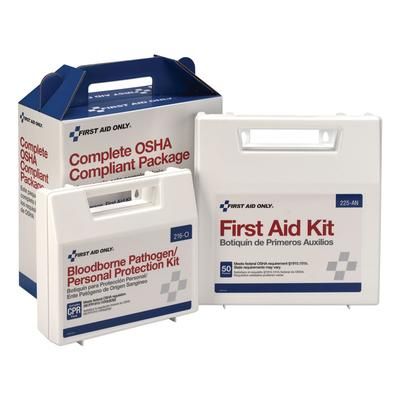 First Aid Only 228-CP First Aid Kit for 50 People, 229 Pieces, ANSI/OSHA Compliant, Plastic Case FAO228CP