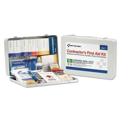 First Aid Only 90671 Contractor ANSI Class B First Aid Kit for 50 People, 254 Pieces, Metal Case - 1 Kit FAO90671