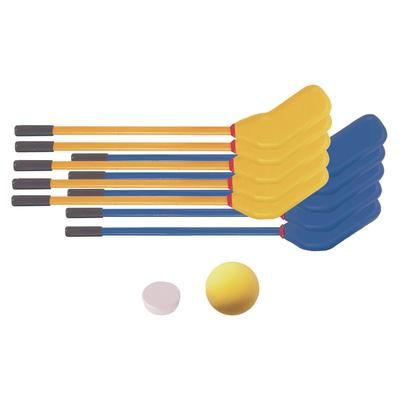 Champion Sports Rhino Soft Hockey Set, 30" Long, (10) Sticks/7" Ball/4" Puck (CSIHS10SET)