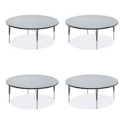 Correll® 60TFRD1595K4 Height Adjustable Activity Table, Round, 60" x 19" to 29", Gray Granite Top, Black Legs, 4/Pallet CRL60TFRD1595K4