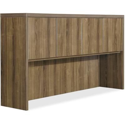 Lorell 34319 Top 1-1/2", Hutch w/Drs 15" x 72" x 37", Walnut LLR34319