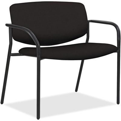 Lorell 83120 Bariatric Guest Chair, 600 lb. Capacity, 25" x 33" x 36-1/2", Black LLR83120