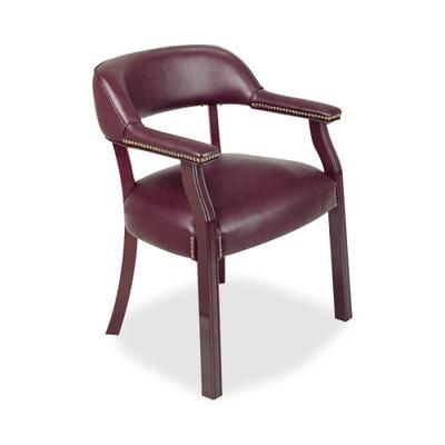 Lorell Chair, Captain, Wrap Around Back, 25"x24"x30 3/4", Oxblood (LLR60600)