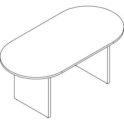 Lorell PT7236GE Prominence Racetrack Conference Table - 72" x 36" x 29" , 1" Top, 0.1" Edge - Material: Laminate Surface, Particleboard, Thermofused M