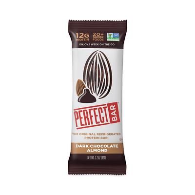 Perfect Bar Refrigerated Protein Bar, Dark Chocolate Almond, 2.2 oz Bar, 16 Count (GRR30700246)