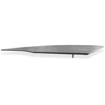 Safco MNRTNRLGS Medina Series Laminate Curved Right Return, 63w x 24d x 29 1/2h, Gray Steel MLNMNRTNRLGS