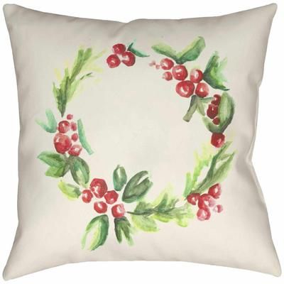 Albertina 16" Square Cottage Pillow plush Lime/Beige/Bright Red/Dark Green/Green/Pearl/Ivory/Ash/Light Silver Outdoor Throw Pillow - Boutique Rugs