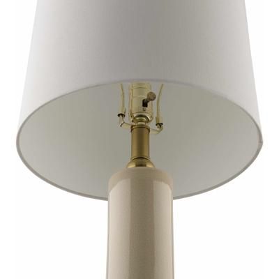 Kharagpur 26"H x 13"W x 13"D Cream/Gold/White/Metallic Gold/Translucent Table Lamp - Boutique Rugs