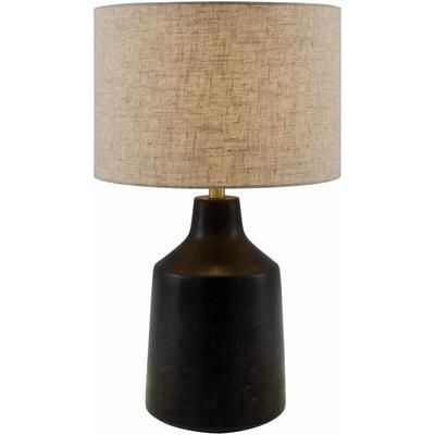 Toamasina 26"H x 15"W x 15"D Cottage Dark Brown/White/Translucent Table Lamp - Boutique Rugs