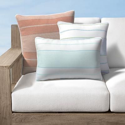 Carlo Indoor/Outdoor Pillow - Light Aruba, 17" x 17" Square Light Aruba - Frontgate