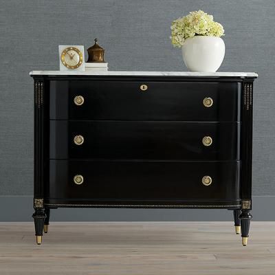Regency Bow Front 3-Drawer Chest - Frontgate