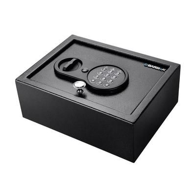 Barska Top Open Keypad Safe Low Battery Alert 12 Gauge Sheet Steel Construction Black Outer Size 12 x 9.5 x 4.5 in AX12622