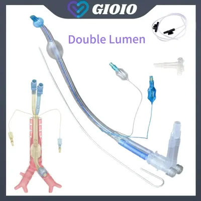OLV Double Lumen Endobronchial Tube Disposable Medical Surgical Consumable Endobronchial Medical Grade PVC Left / Right Tube