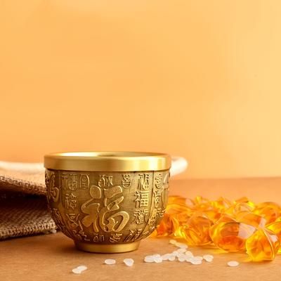 TEMU Elegant Brass - Treasure Basin For Dining Table & Office Decor, Fortune