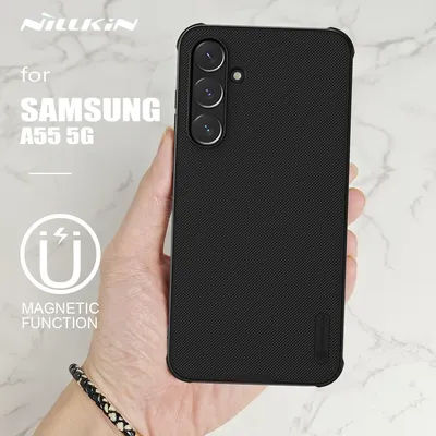 for Samsung Galaxy A55 5G Case Nillkin Super Frosted Shield Ultra-Thin Soft Edge Magnetic Cover for