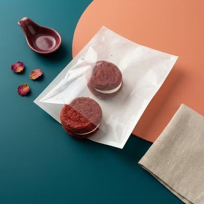 White Bakery Bag w/ Clear Front 5 1/4" x 7 1/2" 100 Pack CKHS57W