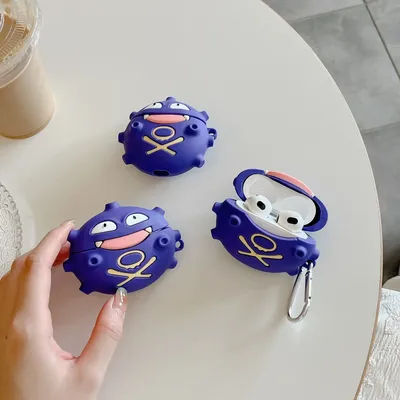 For Airpods Pro 2 Case,Pokemon Gengar Gas Silicone Protective Earphone Cover For Airpods 4 Case/Airpods 1/2/3/4 Case Funda