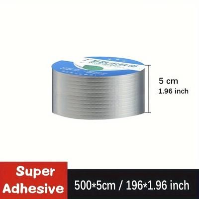 TEMU Super Strong Waterproof Butyl Tape - Leakproof Sealing Strip For Tile Surfaces, Heat Resistant Roof And Pipe Repair Caulk, Multiple Sizes Available