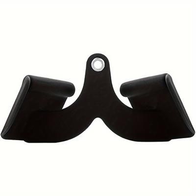 TEMU 1pc Cable Attachment - Tricep & Pull Down Exercise Handle, Durable Steel With Comfort Rubber Grips, Black - Ideal For Gym Equipment Enthusiasts, Gym Accessories