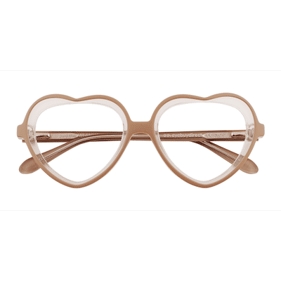 Female s heart Pink Acetate Prescription eyeglasses - Eyebuydirect s Sweetheart