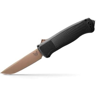 Benchmade Shootout Automatic Folding Knife 3.51in CPM-Cru-Wear Tanto Blade Flat Earth Handle 5370FE