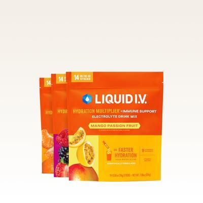 Liquid I.V.® Immune Support Bundle Hydration Multiplier® (42 Pack) - Hydrating Powdered Electrolyte Drink Mix Packets With Vitamin C & Zinc