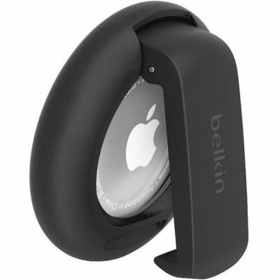 Belkin Secure Holder With Clip For Airtag - Black - Scratch Protection, Secure, Durable