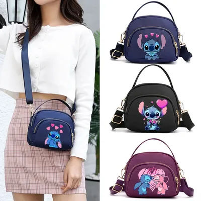 Disney Stitch Women Crossbody Bags Anime Phone Purse Shoulder Pouch Fashion Handbag for Female Girls Portable Underarm Bag Gifts