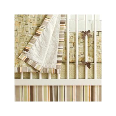 JJ Cole Green Tiles 4-Piece Crib Bedding Set