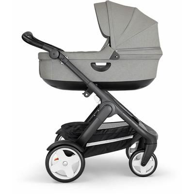 Stokke Trailz All-Terrain Stroller & Carrycot - Black/Brushed Grey